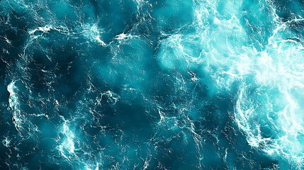 Abstract Ocean Water Background with White Foam and Turquoise Color,  Beautiful Abstract Design for Desktop Background or Phone Wallpaper,  Stunning Natural Texture and Seamless Pattern