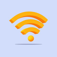 3D icon wifi network bar