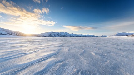 Wall Mural - Frozen Arctic landscape, polar ice, deep cold.