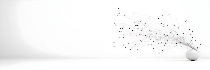 Fototapete - Minimalist Abstract Design with Flowing Clean Lines for Modern Cover or Background