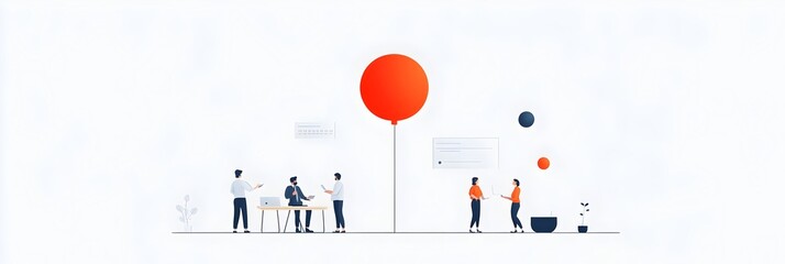 Aufkleber - Professional Team Discussing Ideas in Bright Modern Workspace