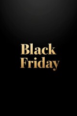 Naklejka na meble Black Friday vector collage featuring bold golden text on a dark background for shopping promotions