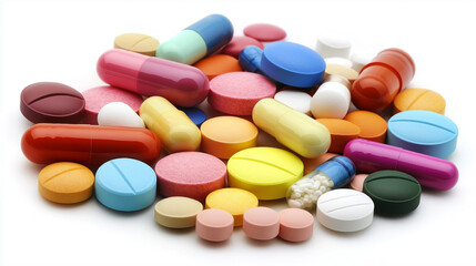 various medicine such as pills tablets