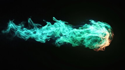 Poster - A vibrant, swirling ball of blue and orange fire against a dark background