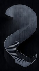 Leinwandbilder - Striking Spiral Staircase Pattern with Directional Lighting in Minimalist Design