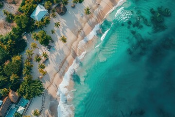 Wall Mural - Aerial View of a Tropical Beach