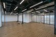 © alhim - Loft-style office design. Large open space, ready to install furniture. Glass partitions.