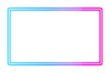 © Zoriala HN - blue pink neon glowing rectangle frame isolated on transparent background. led light laser line glow border design. Neon lighting border with empty space. neon glowing blue sign. PNG Mockup template