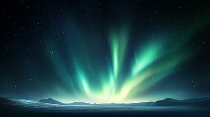 aurora at the south pole, luminous skies, ethereal display.