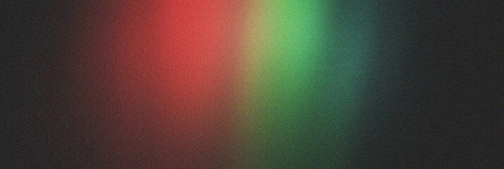 Poster - Gradient background displaying a blend of black, emerald, and red colors for digital art, grainy gradient background texture. Colorful digital grain soft noise effect 