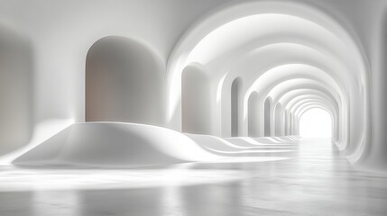 Poster - Neutral white background with a soft glow, designed for minimalist projects or modern product presentations.