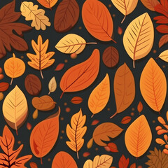 Wall Mural - Beautiful autumn illustration background