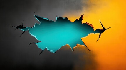 Poster - A bold torn edge frame effect with jagged, rough edges revealing a vibrant Black Friday sale underneath.