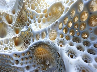 Wall Mural - abstract fractal pattern: a 3d exploration of organic forms