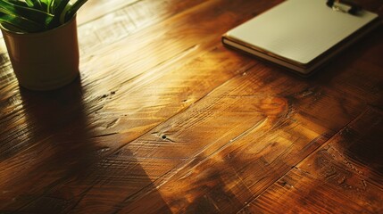 Sticker - Wooden Table with Sunlight