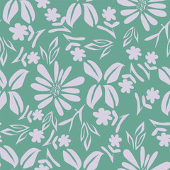 Wall Mural - pattern, flower, seamless, leaf, floral, vector, nature, illustration, spring, wallpaper, green, plant, decoration, clover, art, design, texture, summer, flowers, symbol, shamrock, day, irish, leaves,