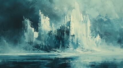 Poster - Abstract Winter Landscape