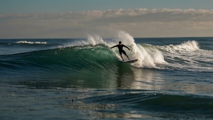 Canvas Print - Surfing at Imperial Beach, California.