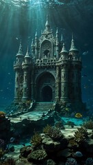 Wall Mural - The Underwater Citadel.