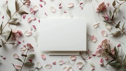 Poster - Floral Blank Card Mockup