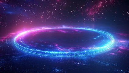 Wall Mural - Glowing Ring in Space