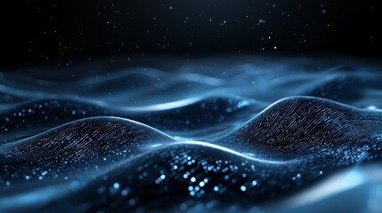 Wall Mural - Mesmerizing 3D Wave Pattern of Flowing Numbers in High-Fidelity Digital Concept Design