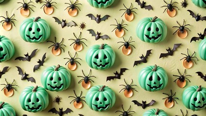 Halloween Seamless Pattern Vector for Fabric and Print