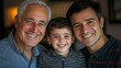 © DNY3D - Happy male intergenerational three generation men, family portrait