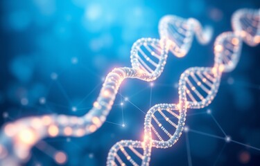 DNA chain abstract futuristic background.