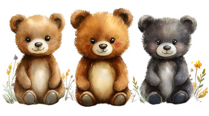 Wall Mural - a group of teddy bears. 