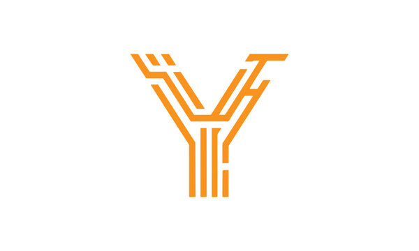 Creative Y Letter Logo Design Fully Vectorized Editable.