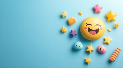 A playful Friday post with fun fonts, stars, and cheerful icons like smiley faces, perfect for a casual and upbeat social media message.