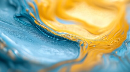 Wall Mural - swirling patterns of blue and yellow