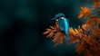 © Viktor - A bird sits atop a tree branch, its head adorned by another bird with blue-orange plumage