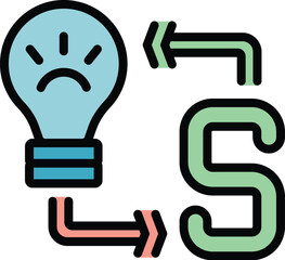 Poster - This icon represents the concept of a lack of ideas negatively impacting business funding and revenue