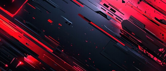 Abstract cyberpunk technology gaming sci-fi design banner interface background wallpaper AI generated image