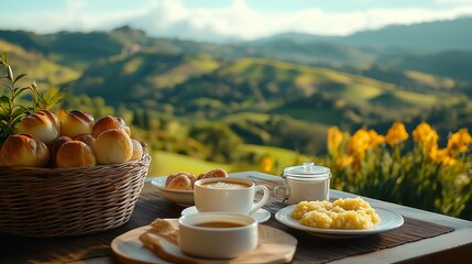 Canvas Print - outdoor breakfast