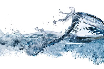 Poster - A close-up shot of a wave of water, with light reflecting off the surface