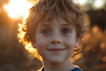 Sticker - A happy child with a bright smile, great for any occasion where you need a cheerful image