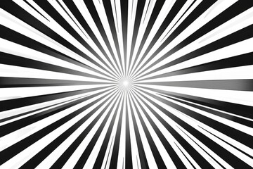 Poster - A close-up view of a black and white sunburst, with intricate details and texture