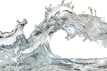 Poster - A large wave crashes into the ocean