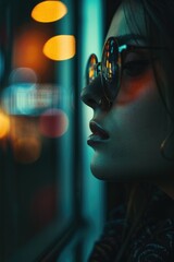 Aufkleber - A person sitting at home looking out the window