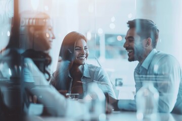 Canvas Print - A group of friends sharing a meal and enjoying each other's company