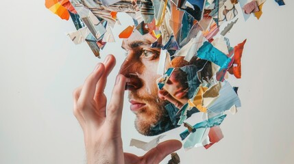 Poster - A person covering their face with their hand