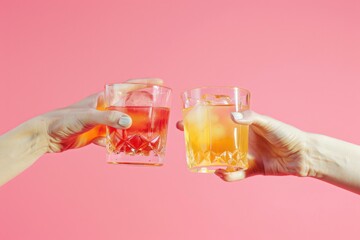 Poster - A pair of friends or colleagues sharing beverages
