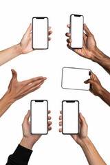 Aufkleber - A group of people hold up their cell phones in unison, possibly for a viral challenge or to take a photo