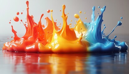 Canvas Print - Vibrant Colors Splash