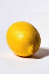 Wall Mural - A single lemon sitting on a white surface