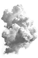 Aufkleber - A gray cloud forms in the sky, with soft wisps of cloud drifting across