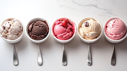 Wall Mural - Four Scoops of Ice Cream